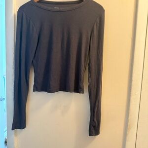 Grey Long Sleeve Top